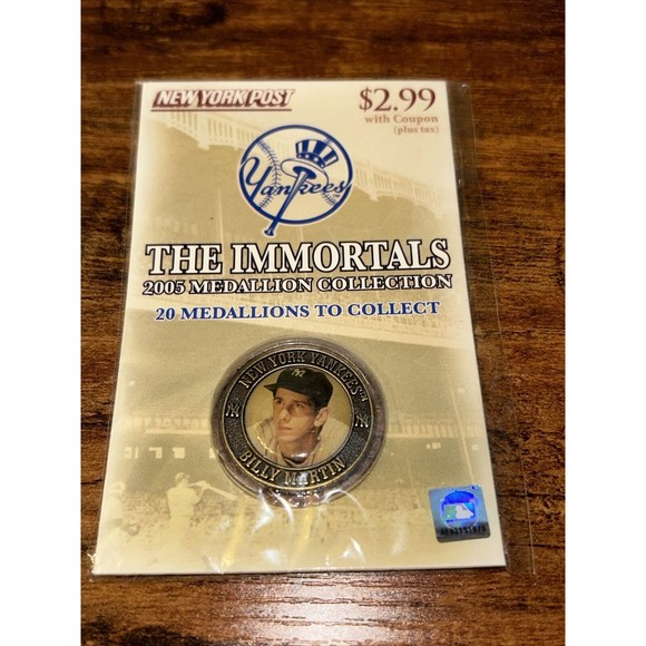 Billy Martin The Immortal’s 2005 Medallion Baseball Hall of Fame Yankees Coin - Picture 1 of 7